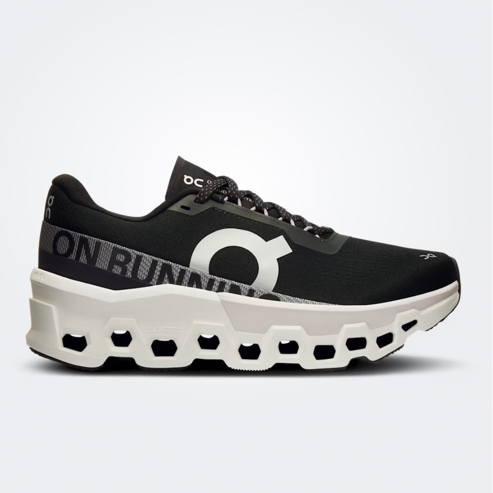 On Running Black and White Athletic Shoes